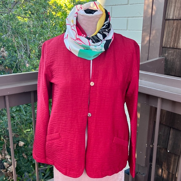 Scarf- Floral, colorful silk oblong scarf, Jones of New York, 62” x 13” - Picture 10 of 15